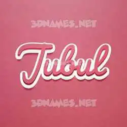 jubul in Red Scribble style - 3D name wallpaper