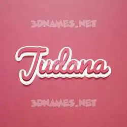 judana in Red Scribble style - 3D name wallpaper