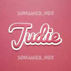 judie in Red Scribble style - 3D name wallpaper