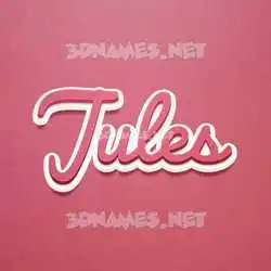 jules in Red Scribble style - 3D name wallpaper