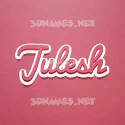 julesh in Red Scribble style - 3D name wallpaper