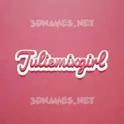juliemixgirl in Red Scribble style - 3D name wallpaper