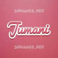 jumani in Red Scribble style - 3D name wallpaper