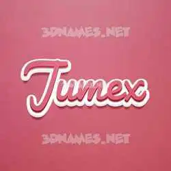 jumex in Red Scribble style - 3D name wallpaper