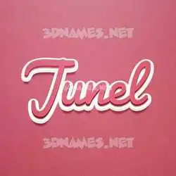 junel in Red Scribble style - 3D name wallpaper