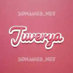 juverya in Red Scribble style - 3D name wallpaper