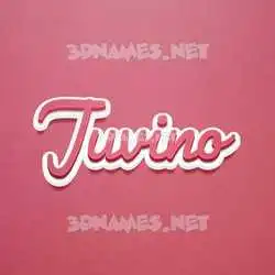 juvino in Red Scribble style - 3D name wallpaper