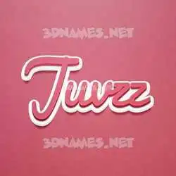 juvzz in Red Scribble style - 3D name wallpaper