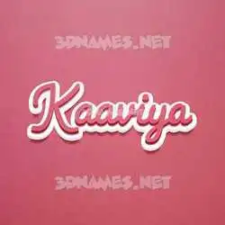 kaaviya in Red Scribble style - 3D name wallpaper