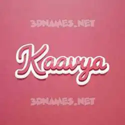 kaavya in Red Scribble style - 3D name wallpaper