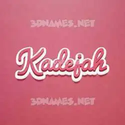 kadejah in Red Scribble style - 3D name wallpaper