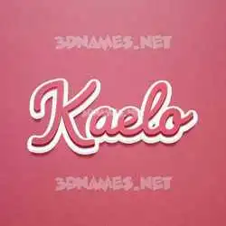 kaelo in Red Scribble style - 3D name wallpaper