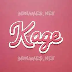 kage in Red Scribble style - 3D name wallpaper