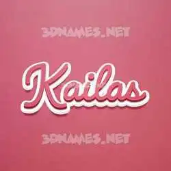 kailas in Red Scribble style - 3D name wallpaper