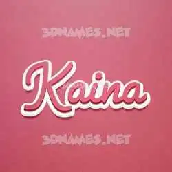 kaina in Red Scribble style - 3D name wallpaper