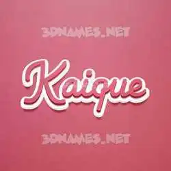 kaique in Red Scribble style - 3D name wallpaper