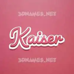 kaiser in Red Scribble style - 3D name wallpaper