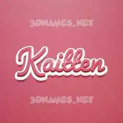 kaitten in Red Scribble style - 3D name wallpaper