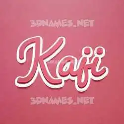 kaji in Red Scribble style - 3D name wallpaper