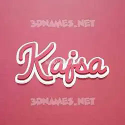 kajsa in Red Scribble style - 3D name wallpaper