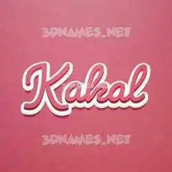 kakal in Red Scribble style - 3D name wallpaper