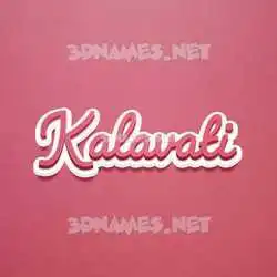 kalavati in Red Scribble style - 3D name wallpaper