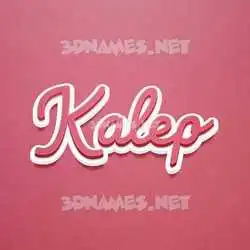 kalep in Red Scribble style - 3D name wallpaper