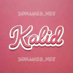 kalid in Red Scribble style - 3D name wallpaper