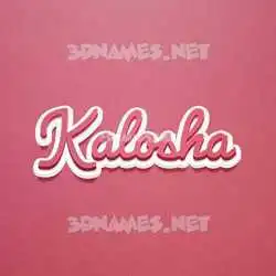 kalosha in Red Scribble style - 3D name wallpaper