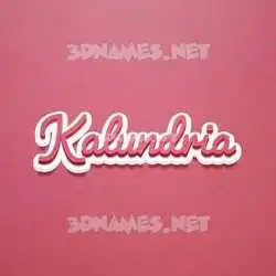 kalundria in Red Scribble style - 3D name wallpaper