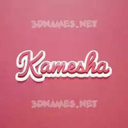kamesha in Red Scribble style - 3D name wallpaper