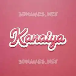 kanaiya in Red Scribble style - 3D name wallpaper