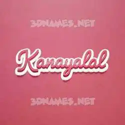 kanayalal in Red Scribble style - 3D name wallpaper