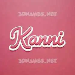 kanni in Red Scribble style - 3D name wallpaper