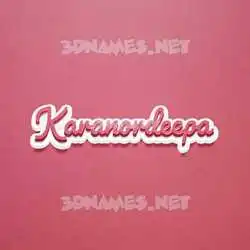 karanordeepa in Red Scribble style - 3D name wallpaper