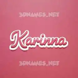 karinna in Red Scribble style - 3D name wallpaper