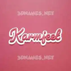 karmjeet in Red Scribble style - 3D name wallpaper