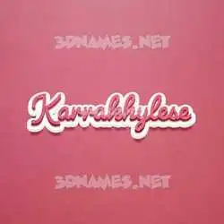 karrakhylese in Red Scribble style - 3D name wallpaper