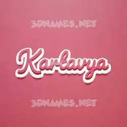 kartavya in Red Scribble style - 3D name wallpaper