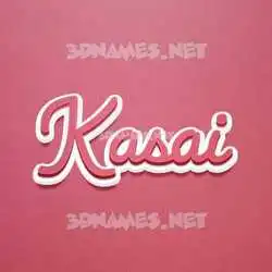 kasai in Red Scribble style - 3D name wallpaper
