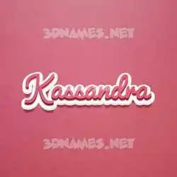 kassandra in Red Scribble style - 3D name wallpaper
