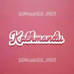 kathmandu in Red Scribble style - 3D name wallpaper