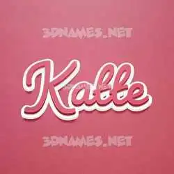 katte in Red Scribble style - 3D name wallpaper