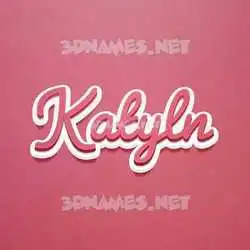 katyln in Red Scribble style - 3D name wallpaper