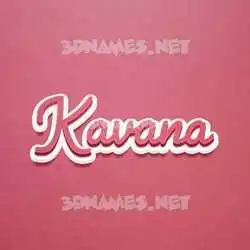 kavana in Red Scribble style - 3D name wallpaper