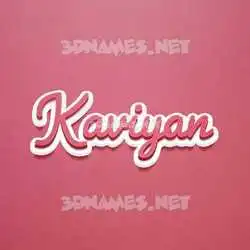 kaviyan in Red Scribble style - 3D name wallpaper