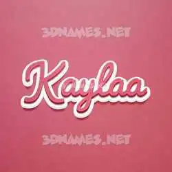 kaylaa in Red Scribble style - 3D name wallpaper