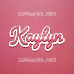 kaylyn in Red Scribble style - 3D name wallpaper