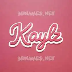 kaylz in Red Scribble style - 3D name wallpaper