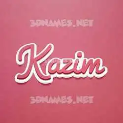 kazim in Red Scribble style - 3D name wallpaper